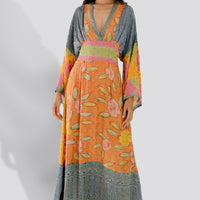 Falicia Silk Long Dress (7392390119620)