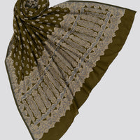Meghan Jacquard Silk Shawl/ Scarf