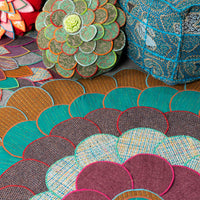 Rose Motif Wool Rug