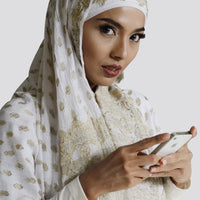 Meghan Jacquard Silk Shawl/ Scarf