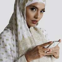 Meghan Jacquard Silk Shawl/ Scarf