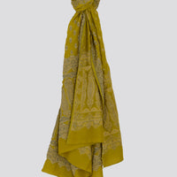 Meghan Jacquard Silk Shawl/ Scarf