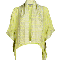 Juliette Silk Cape - Short Hand Cut Silk Jacquard (4520274952297)
