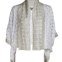 Juliette Silk Cape - Short Hand Cut Silk Jacquard (4520274952297)