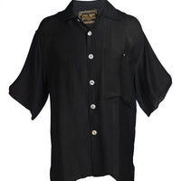 David - Silk Cotton Men's Shirt With Hand Carved Bone Buttons (315763261481)