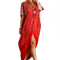Annette Kaftan Silk Dress - Hand Cut Silk (2403167305833)