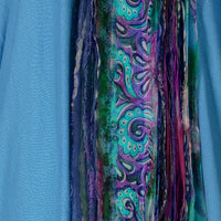 Gemma Ruffle Silk Kaftan Dress - Silk Cotton with Chiffon (4709719900265)