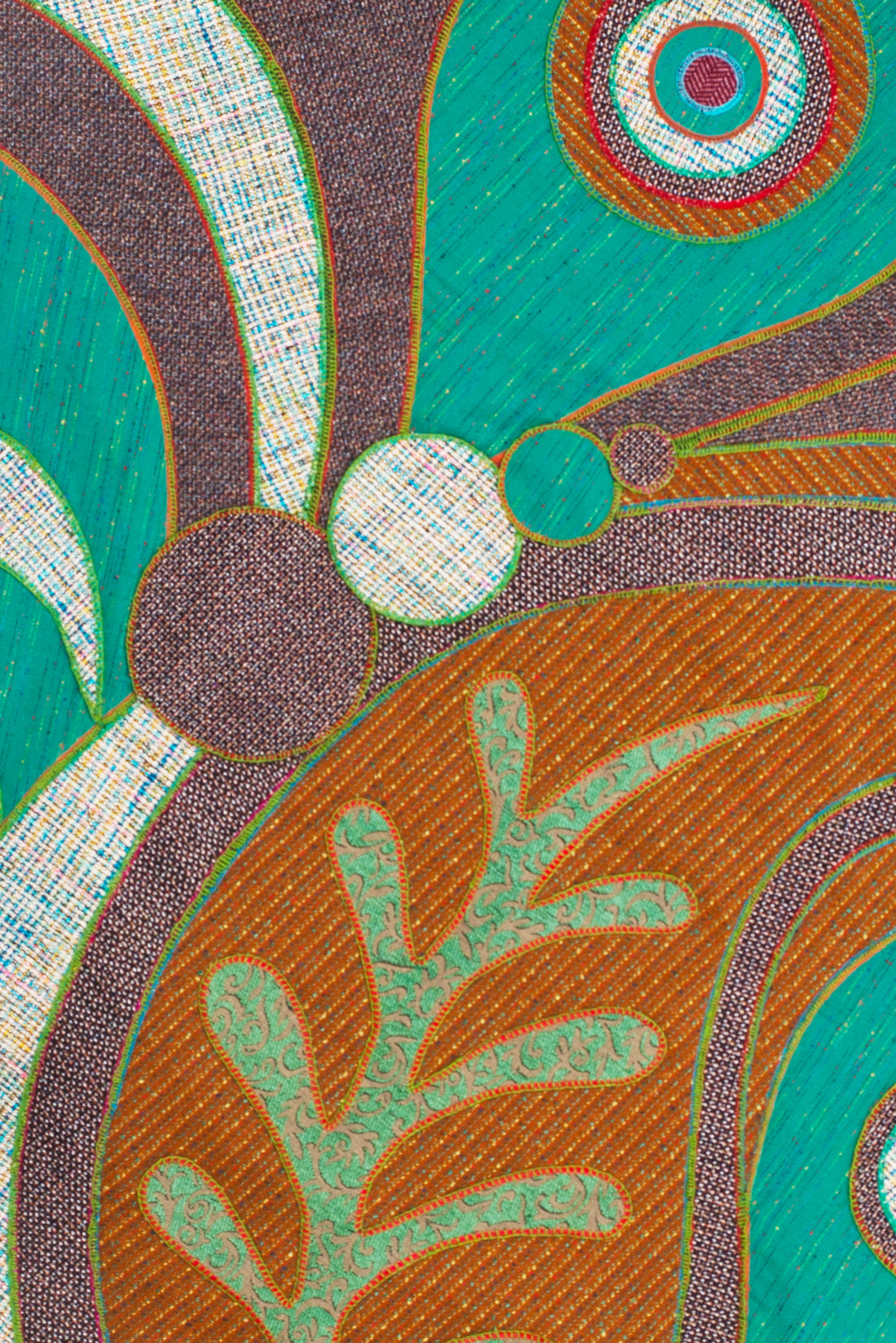 Abstract Botanical Wool Rug