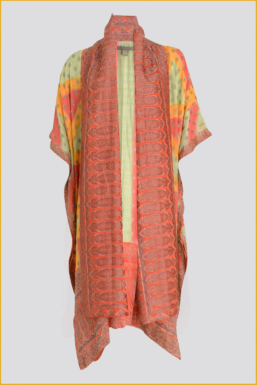 Maureen - Hand Cut Silk Hand Painted Long Jacket (7392472629444)