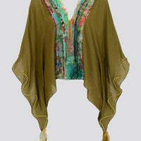 Gemma Silk Ruffle Top