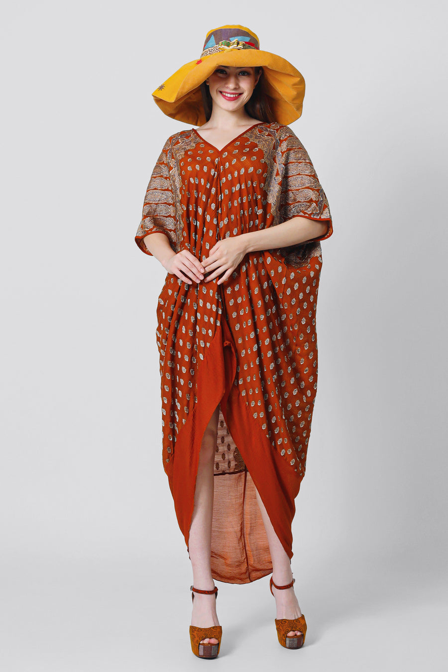 Annette Silk Kaftan Dress