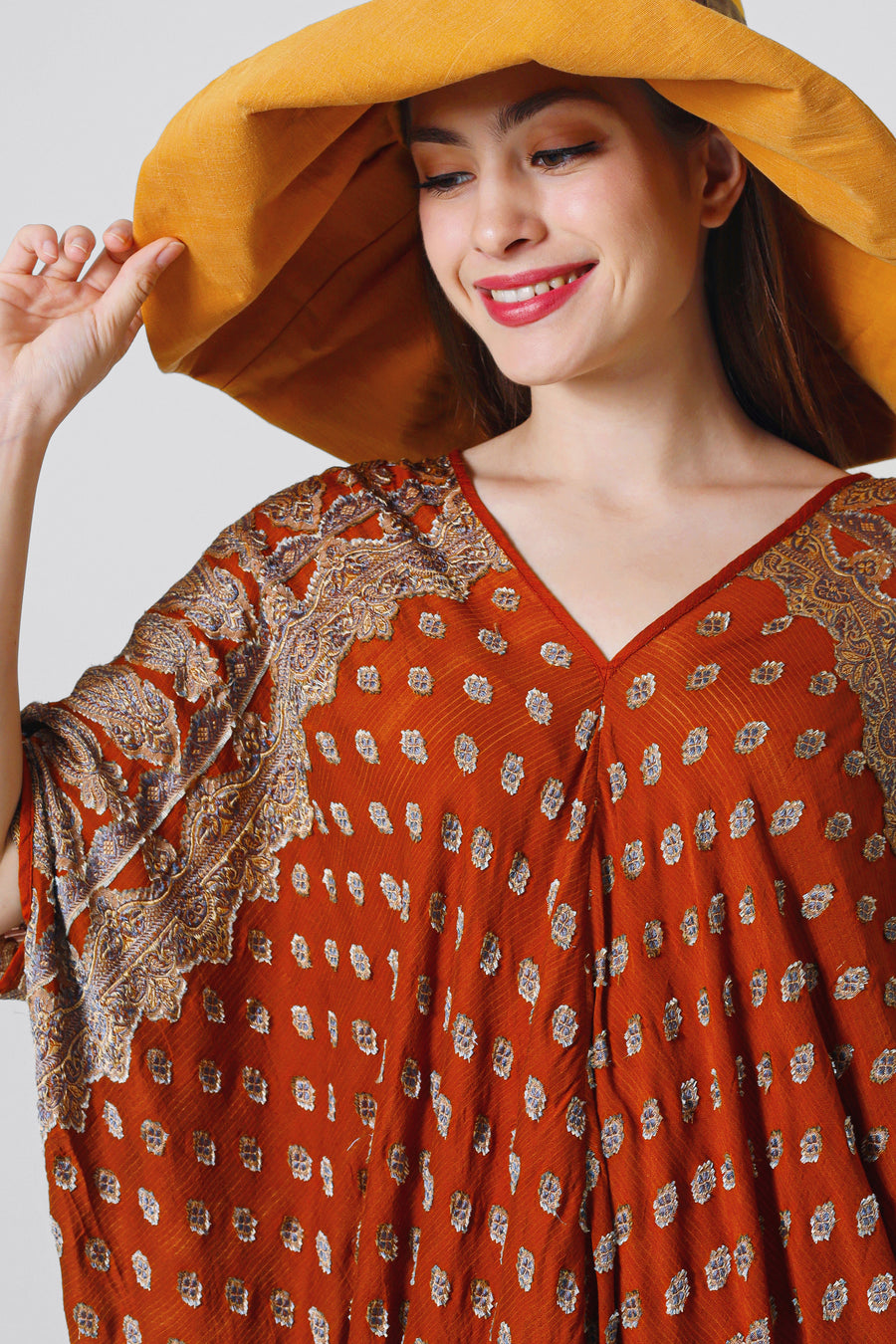 Annette Silk Kaftan Dress