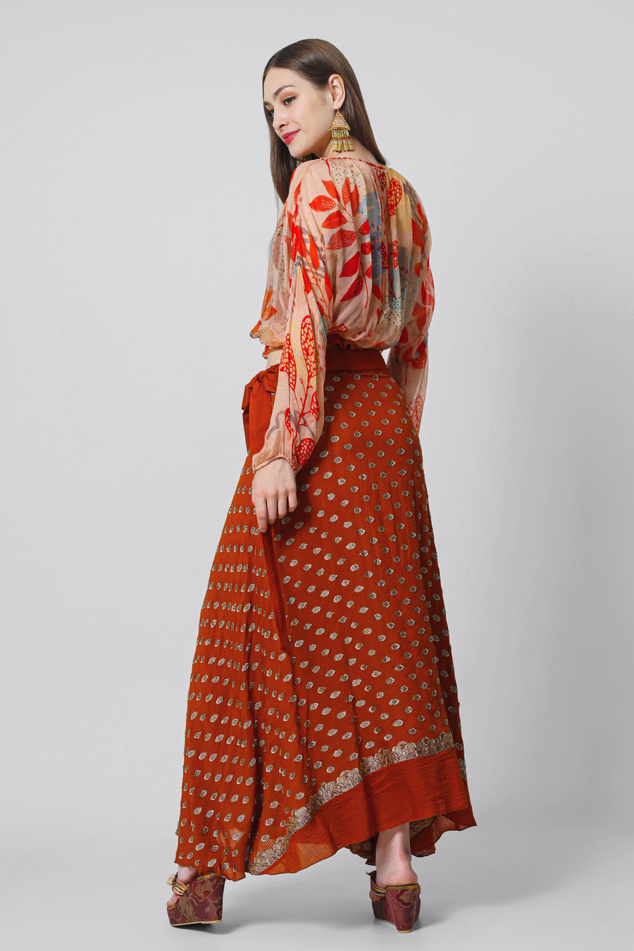 Ksenia Silk Wrap Skirt