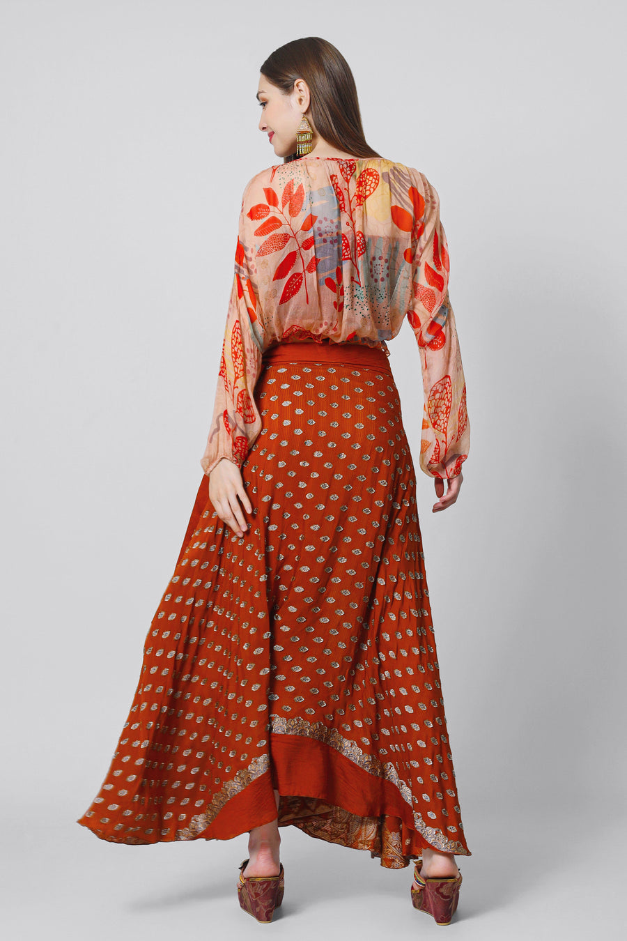 Ksenia Silk Wrap Skirt