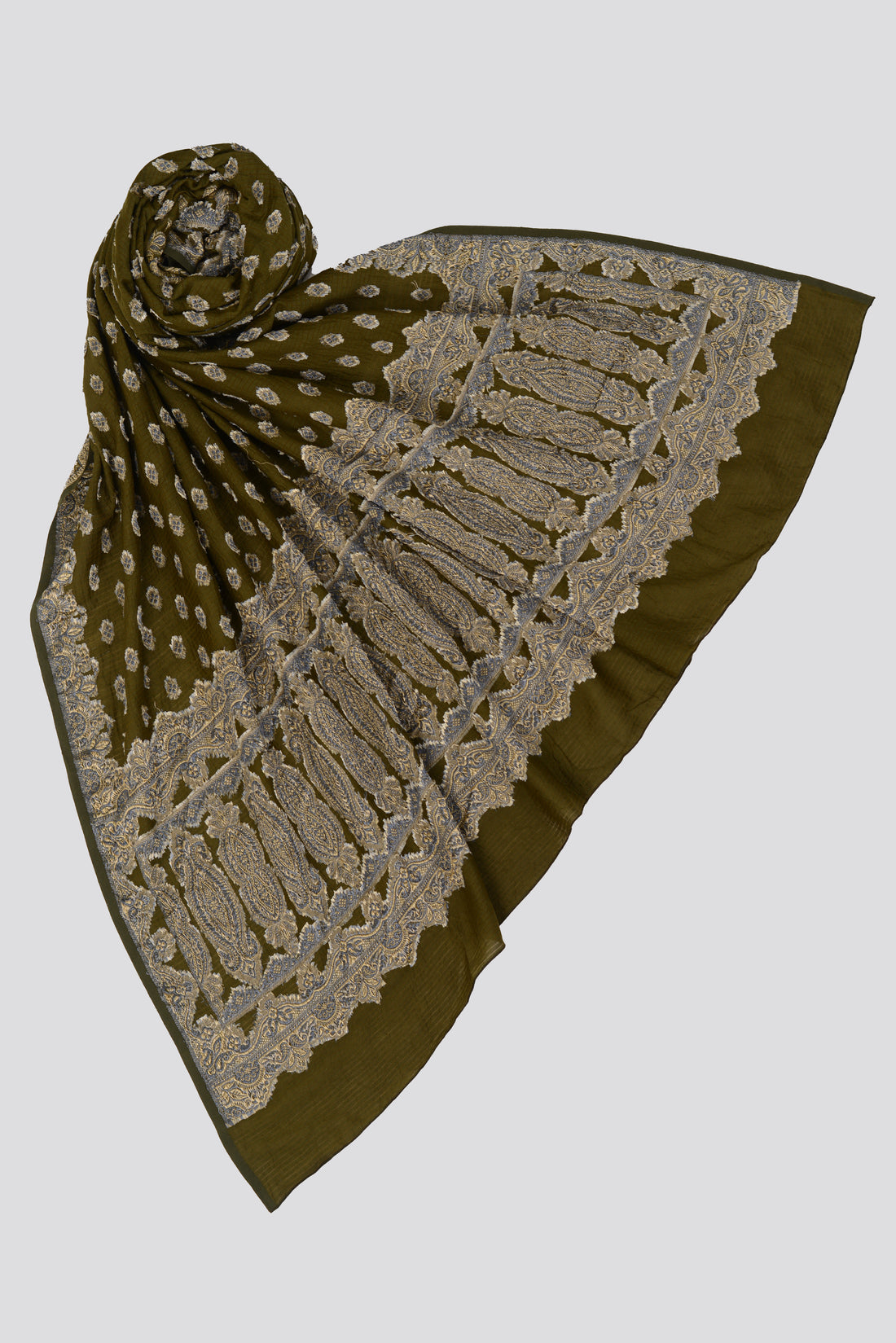 Meghan Jacquard Silk Shawl/ Scarf