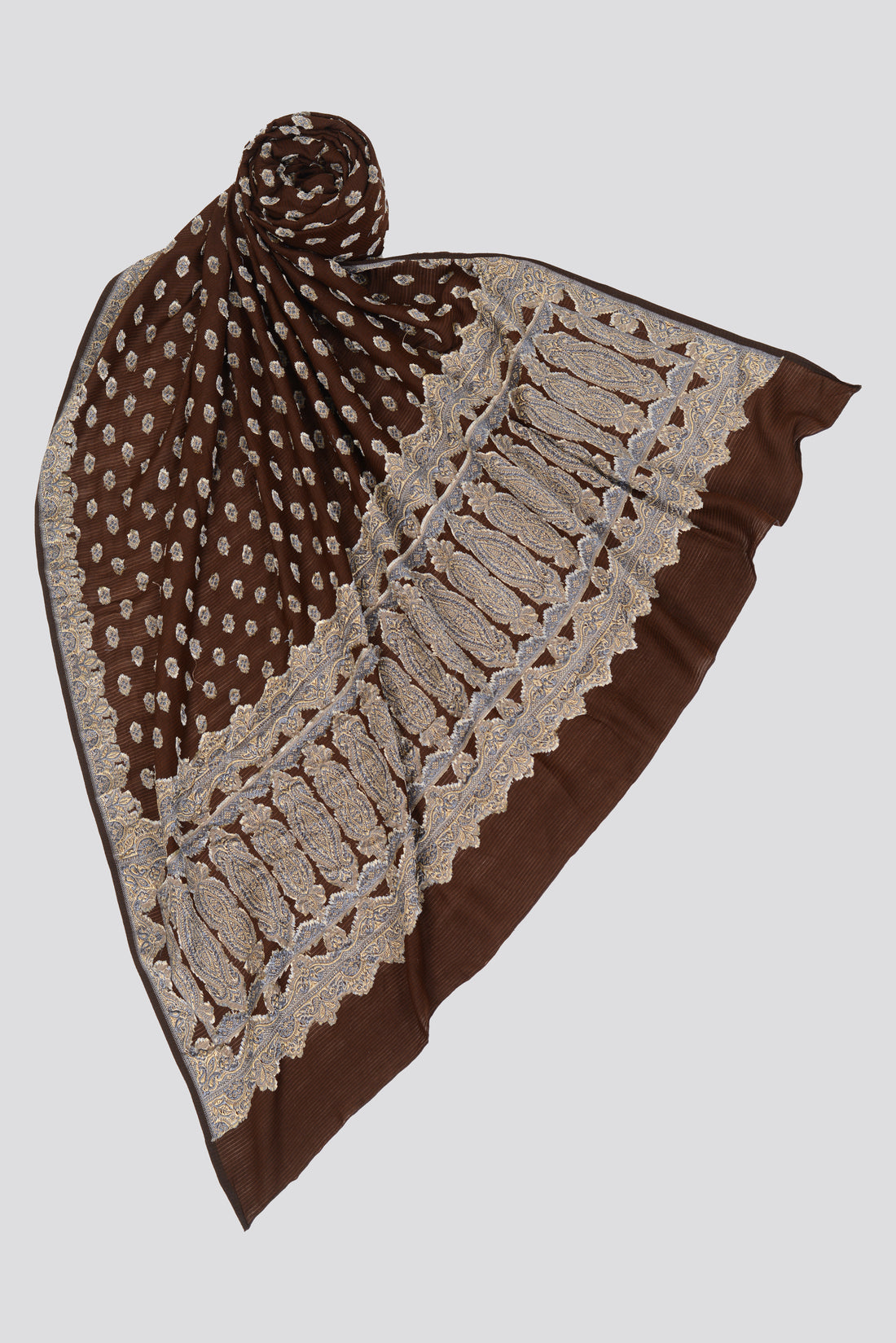Meghan Jacquard Silk Shawl/ Scarf