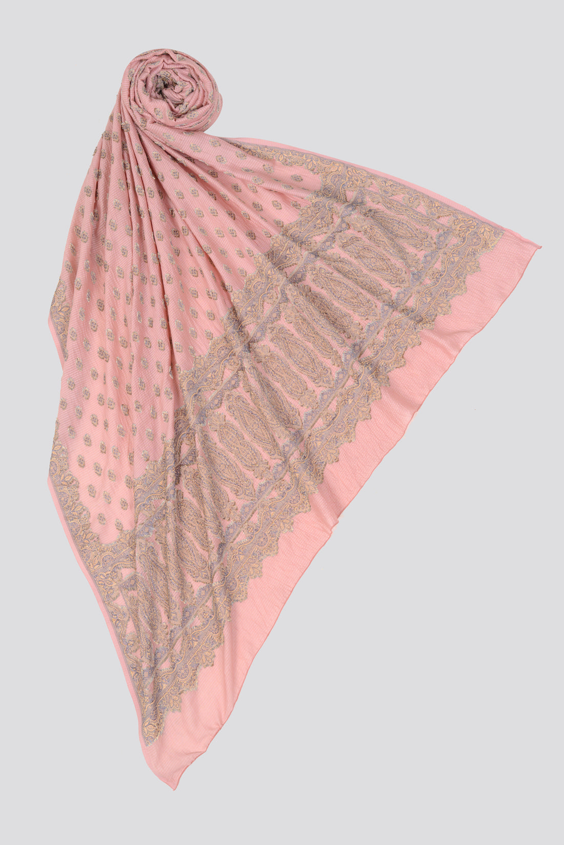 Meghan Jacquard Silk Shawl/ Scarf