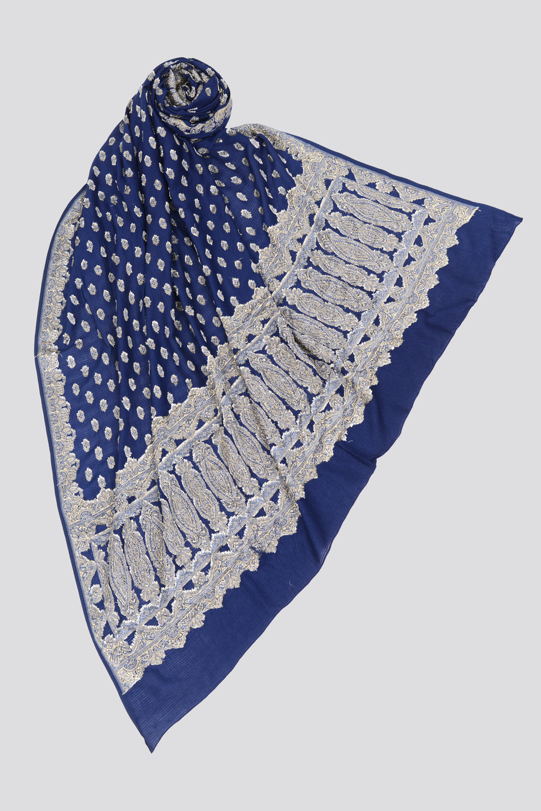 Meghan Jacquard Silk Shawl/ Scarf