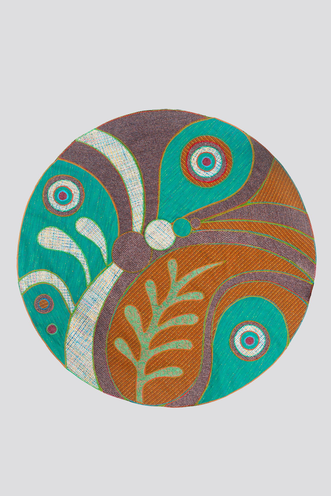 Abstract Botanical Wool Rug