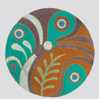 Abstract Botanical Wool Rug