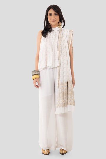 Meghan Jacquard Silk Shawl/ Scarf