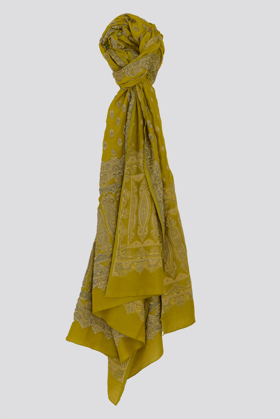 Meghan Jacquard Silk Shawl/ Scarf
