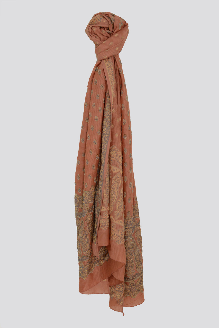 Meghan Jacquard Silk Shawl/ Scarf
