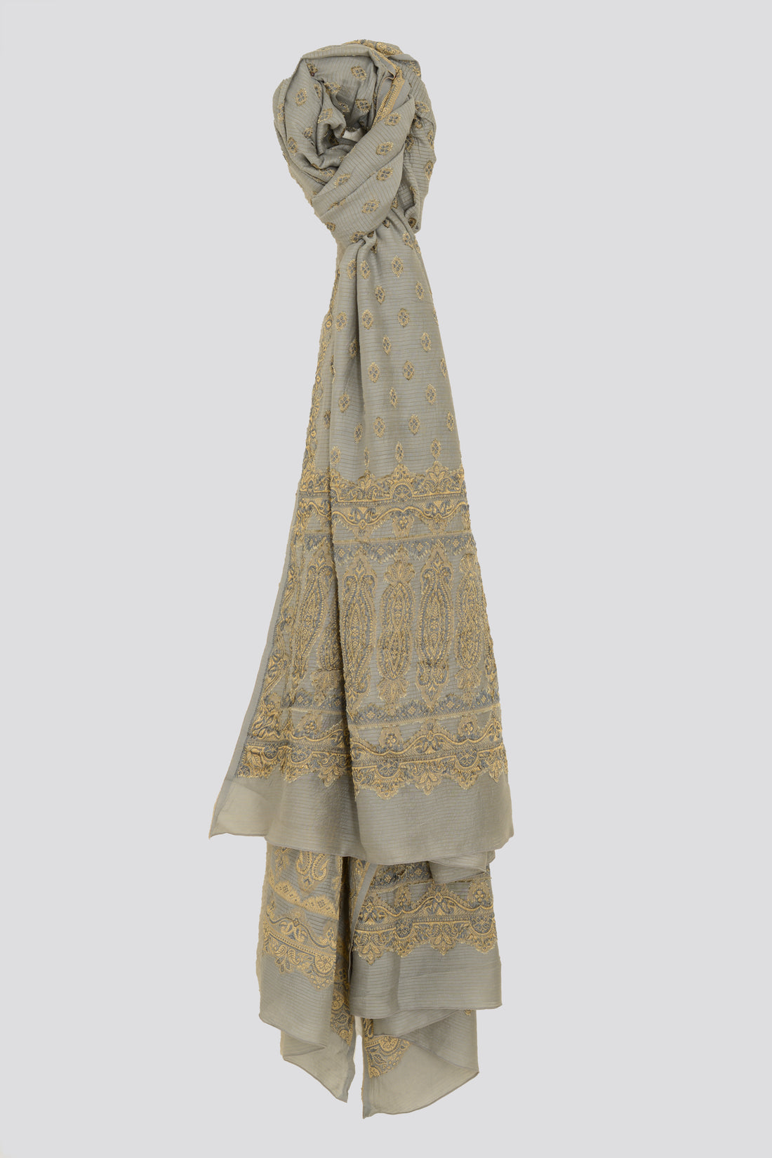 Meghan Jacquard Silk Shawl/ Scarf