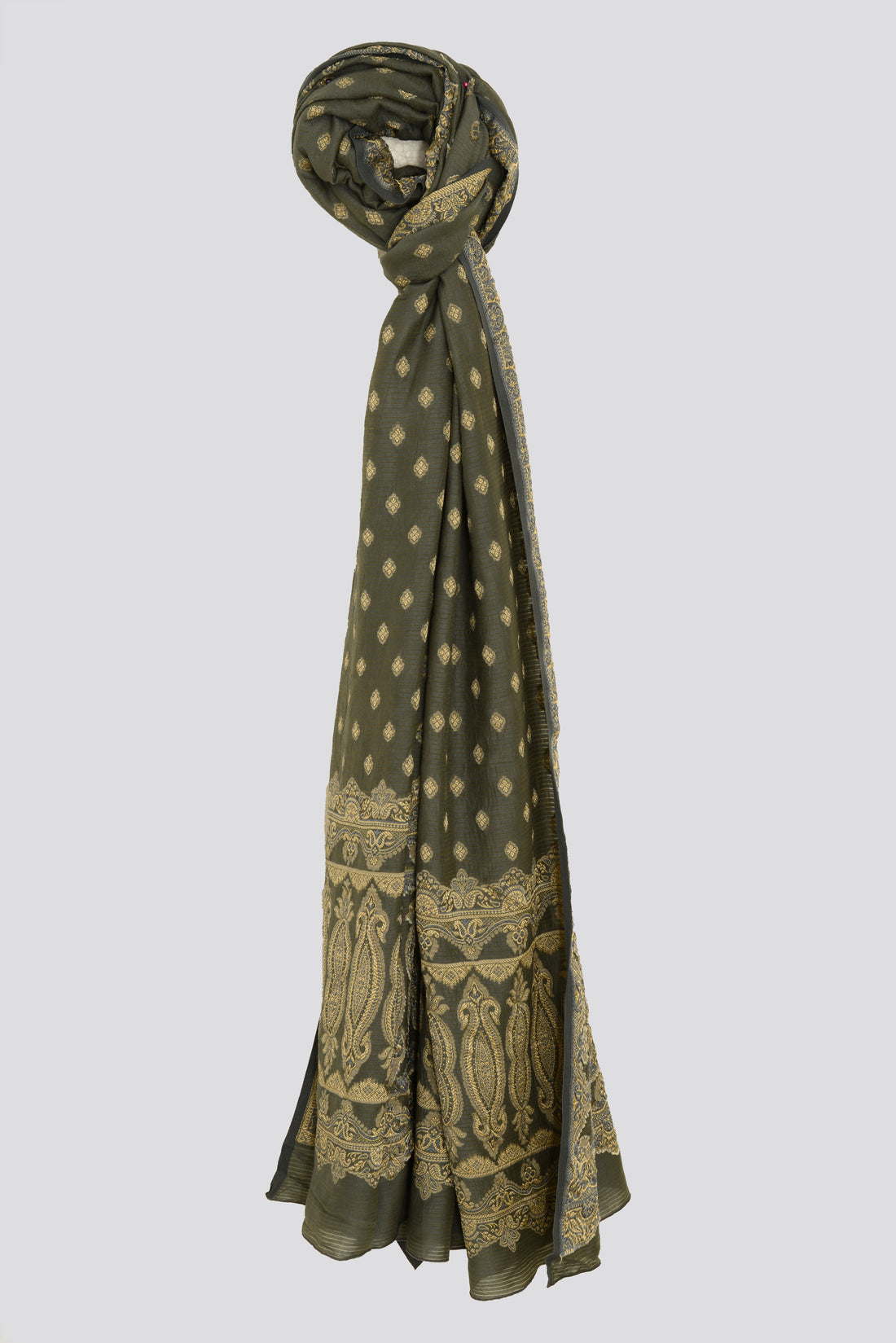 Meghan Jacquard Silk Shawl/ Scarf